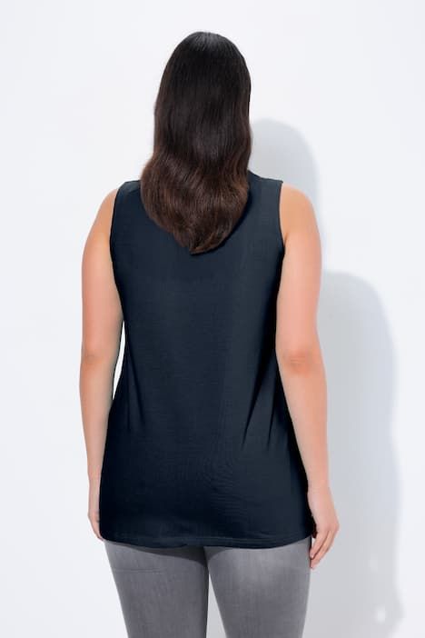 Débardeur à col V, coupe évasée et bretelles larges