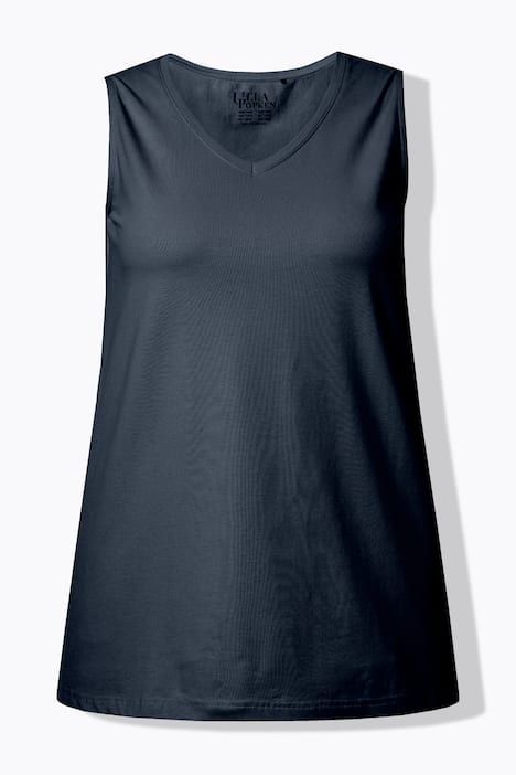 Débardeur à col V, coupe évasée et bretelles larges