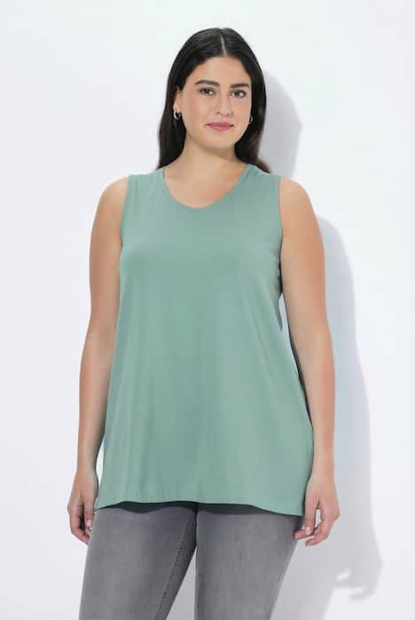 Débardeur à col V, coupe évasée et bretelles larges