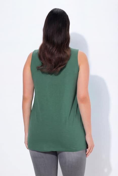 Débardeur à col V, coupe évasée et bretelles larges