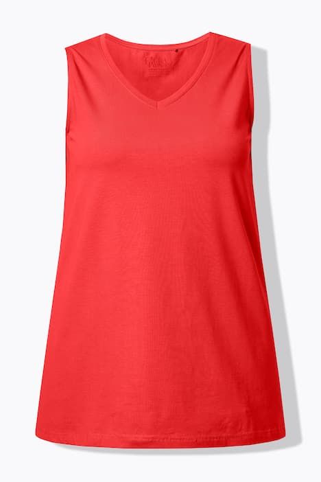 Débardeur à col V, coupe évasée et bretelles larges