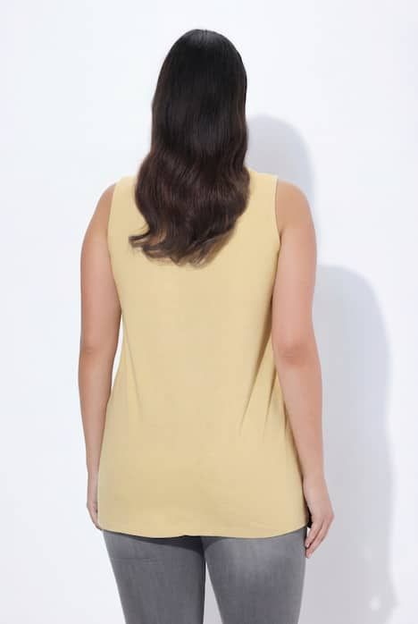 Débardeur à col V, coupe évasée et bretelles larges