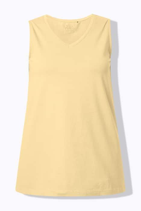 Débardeur à col V, coupe évasée et bretelles larges