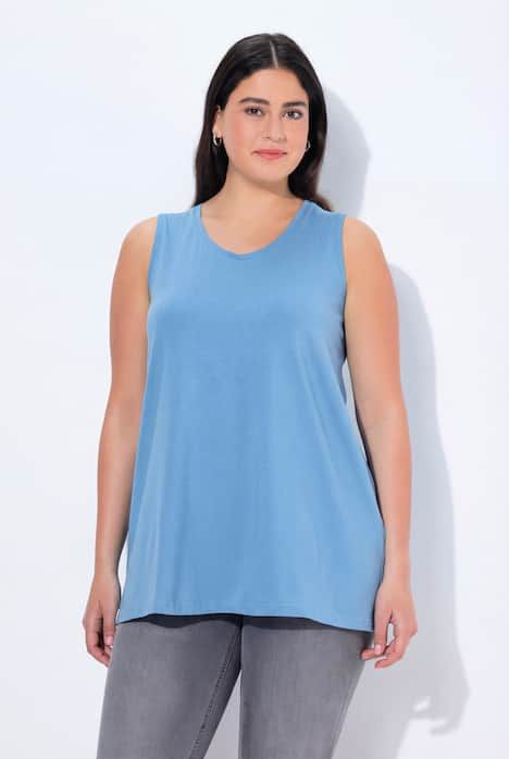 Débardeur à col V, coupe évasée et bretelles larges