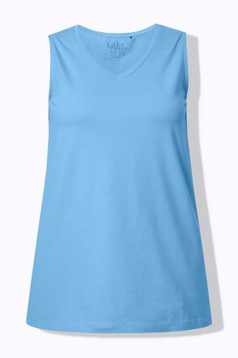 Débardeur à col V, coupe évasée et bretelles larges