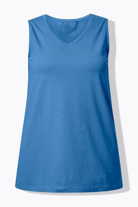 Débardeur à col V, coupe évasée et bretelles larges