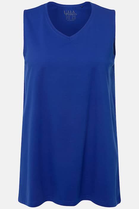 Débardeur à col V, coupe évasée et bretelles larges