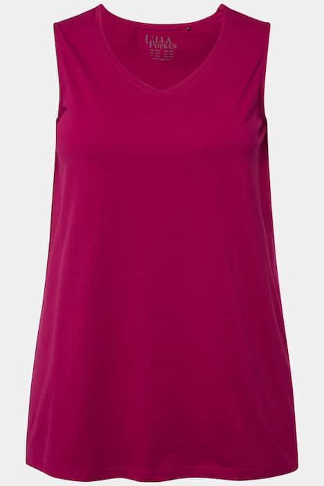 Débardeur à col V, coupe évasée et bretelles larges