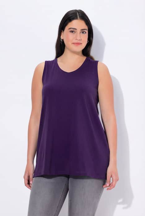 Débardeur à col V, coupe évasée et bretelles larges