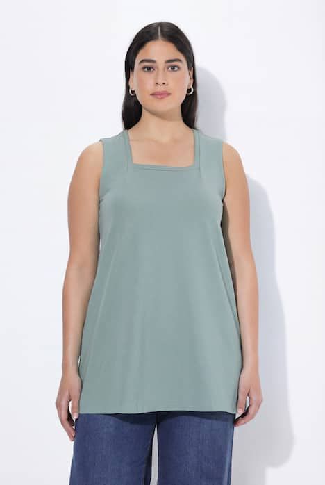 Top long Classic à décolleté carré, sans manches