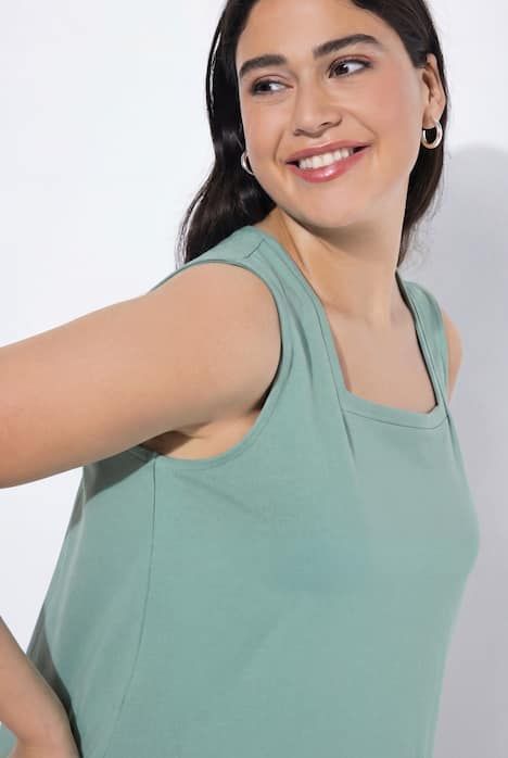 Top long Classic à décolleté carré, sans manches