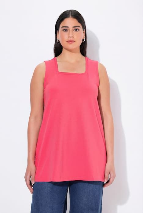 Top long Classic à décolleté carré, sans manches