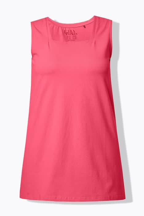 Top long Classic à décolleté carré, sans manches