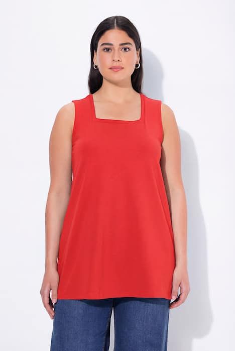 Top long Classic à décolleté carré, sans manches