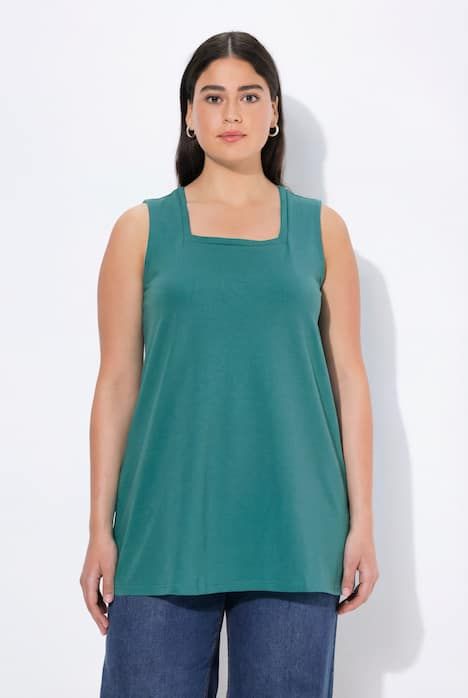 Top long Classic à décolleté carré, sans manches