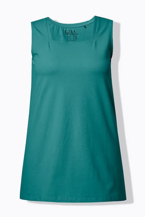 Top long Classic à décolleté carré, sans manches