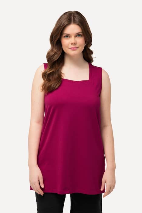 Top long Classic à décolleté carré, sans manches