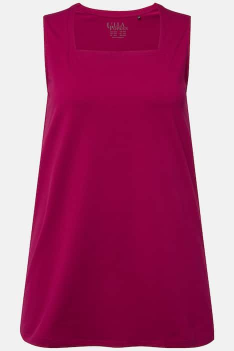 Top long Classic à décolleté carré, sans manches