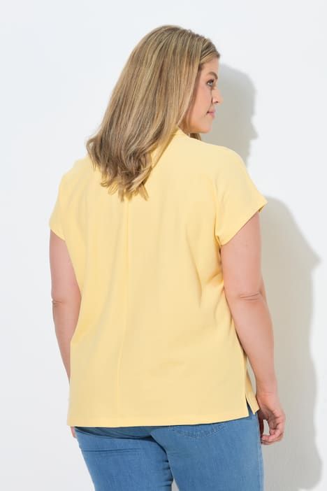 Polo oversize en coton bio, manches courtes et col polo