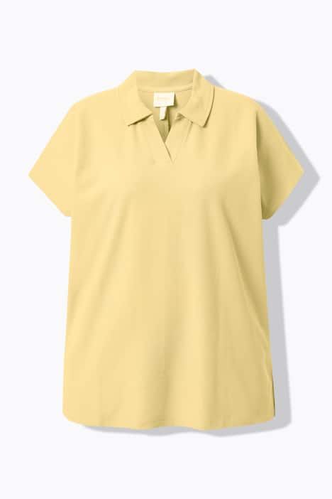 Polo oversize en coton bio, manches courtes et col polo