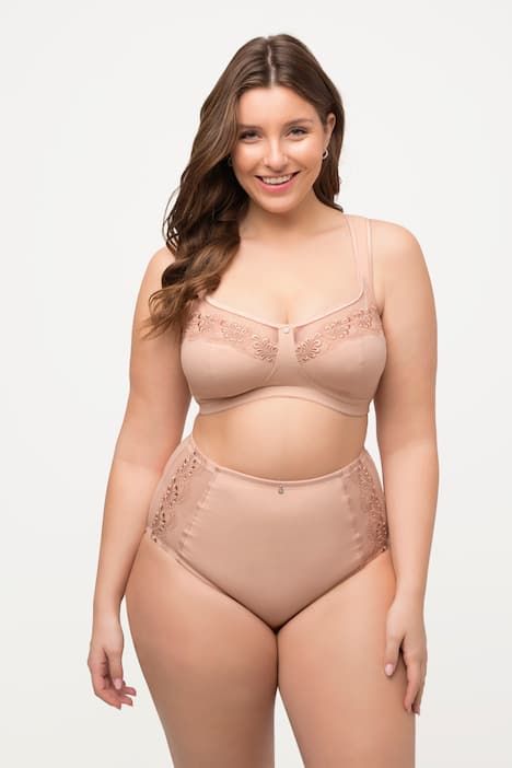 Culotte gainante à taille haute, dentelle sur les côtés