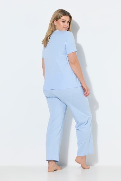 Pyjama deux pièces, pantalons à pois & T-shirt manches courtes