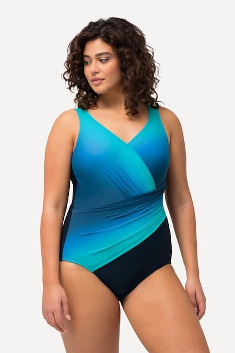 Maillot de bain à bonnets souples, dégradé de couleurs, matière recyclée