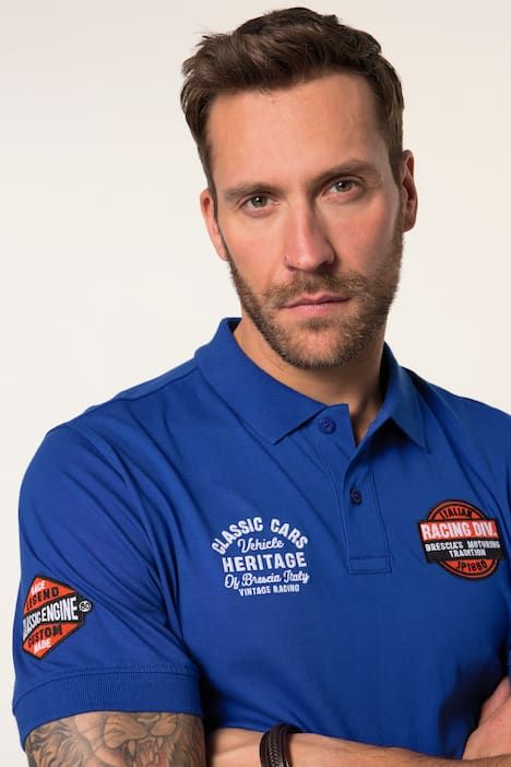 Polo JP 1880 à manches courtes, avec flocage - jusqu'au 8 XL