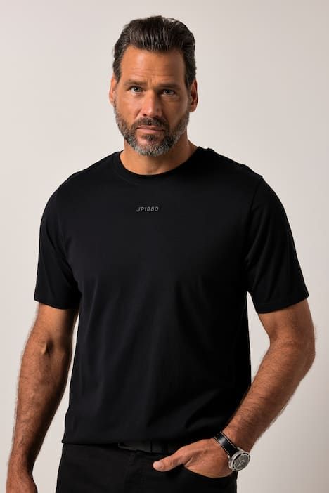 T-shirt JP 1880 à manches courtes, col rond et logo en relief - jusqu'au 8 XL