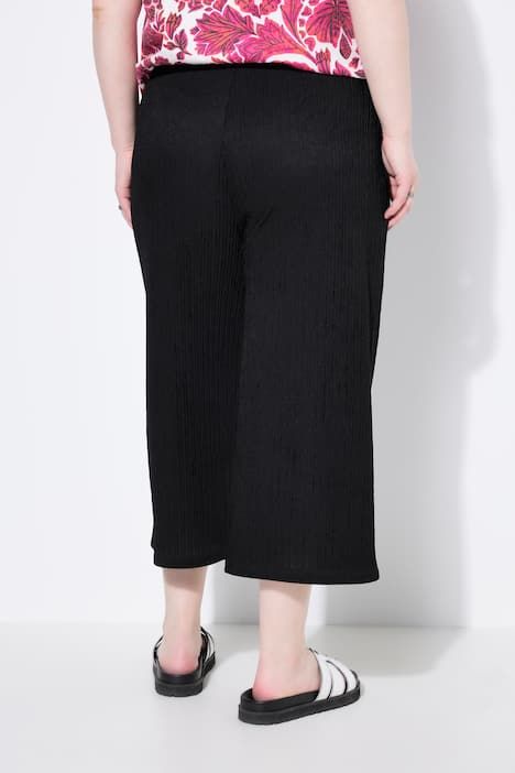Jupe-culotte en jersey texturé, jambe large