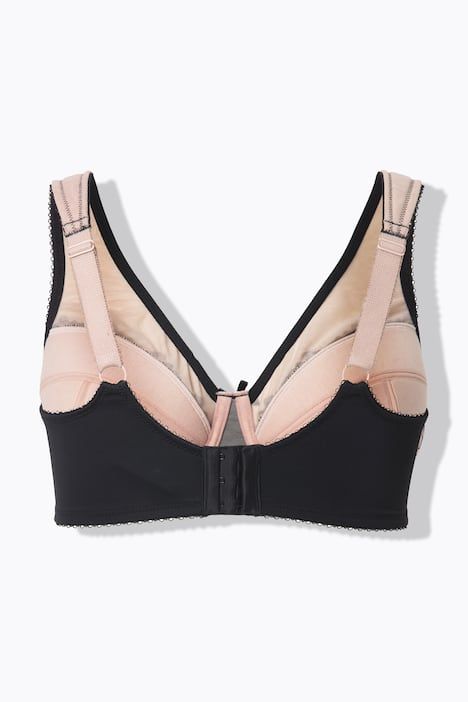 Soutien-gorge à armatures et bonnets souples, tulle et broderies - bonnet B-F