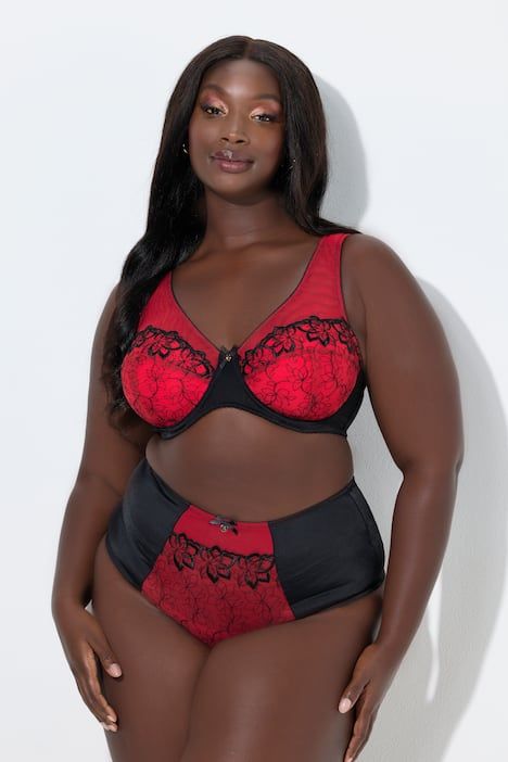 Soutien-gorge à armatures et bonnets souples, tulle et broderies - bonnet B-F