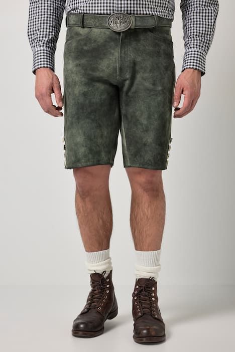 Bermuda en cuir suédé de chevreau JP1880, inspiré du costume traditionnel bavarois - jusqu'au 74