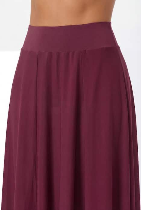 Jupe maxi extensible, taille élastique et bandes qui se chevauchent
