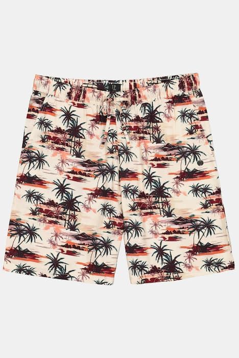 Bermuda JP 1880 en viscose à taille élastique, imprimé all-over - jusqu'au 8 XL