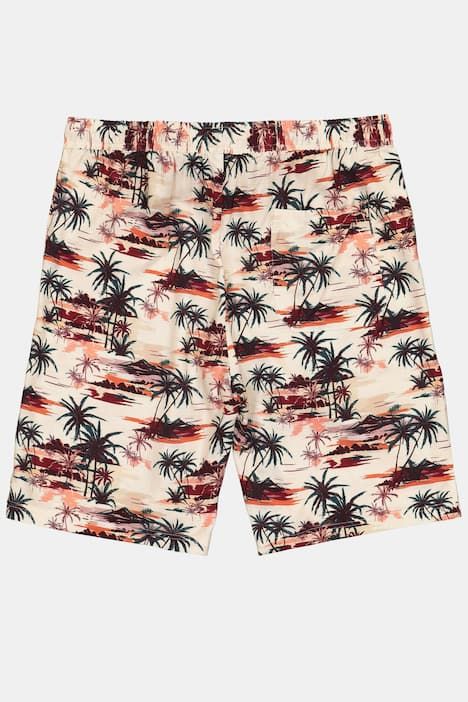 Bermuda JP 1880 en viscose à taille élastique, imprimé all-over - jusqu'au 8 XL