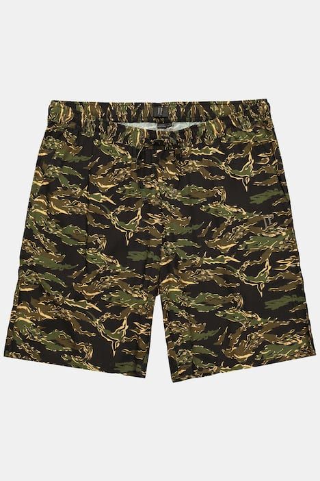 Bermuda JP 1880 en viscose à taille élastique, imprimé all-over - jusqu'au 8 XL