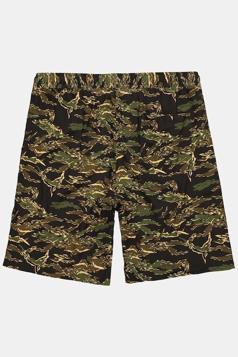 Bermuda JP 1880 en viscose à taille élastique, imprimé all-over - jusqu'au 8 XL