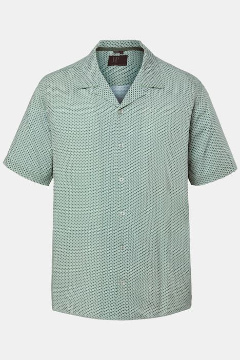 Chemise JP1880 dans un imprimé all-over, manches courtes et col cubain, coupe Cuba-Fit « flottante » - jusqu'au 8 XL