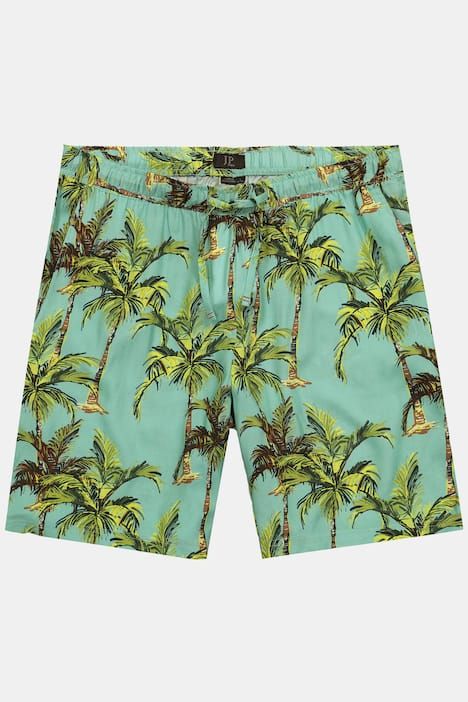Bermuda JP 1880 en viscose à taille élastique, imprimé all-over - jusqu'au 8 XL