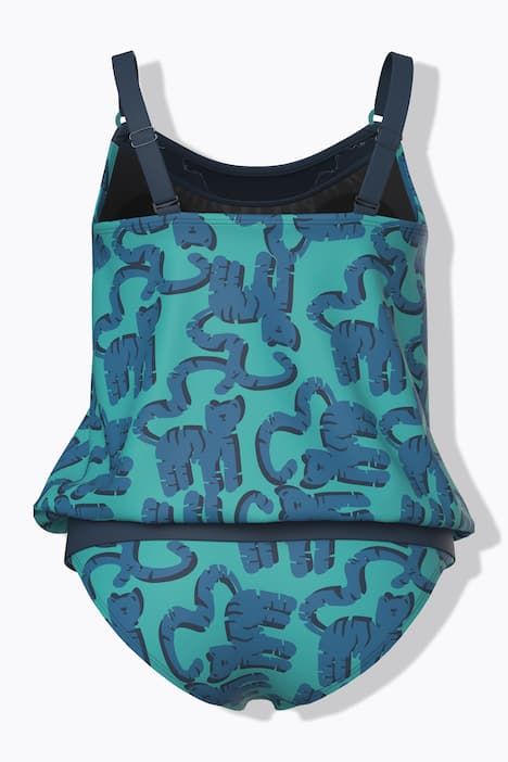 Tankini avec bonnets souples, motif chats, base élastique et bretelles ajustables