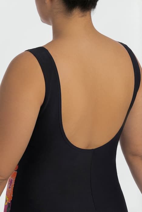 Maillot de bain motif félins, sans bonnets souples, décolleté rond