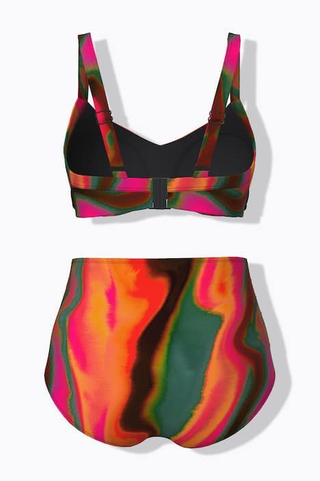 Bikini bonnets souples, drapé et dégradé de couleurs, matière recyclée