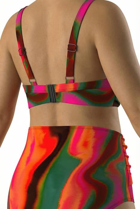 Bikini bonnets souples, drapé et dégradé de couleurs, matière recyclée