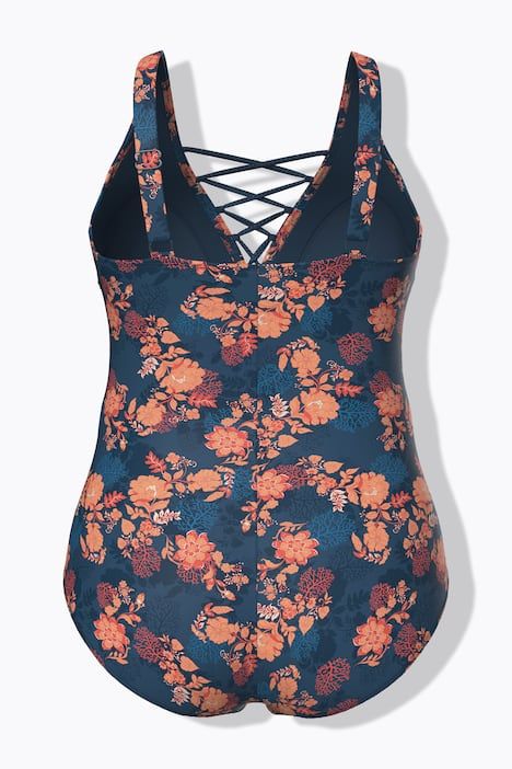 Maillot de bain avec bonnets souples, laçage, matière recyclée