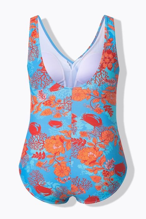 Maillot de bain effet cache-cœur, bonnets souples et nœud fantaisie