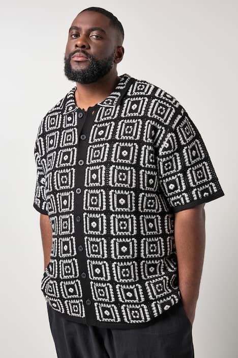 Chemise en maille STHUGE, finition FLEXLASTIC®. Manches courtes et col kent – jusqu'au 8 XL