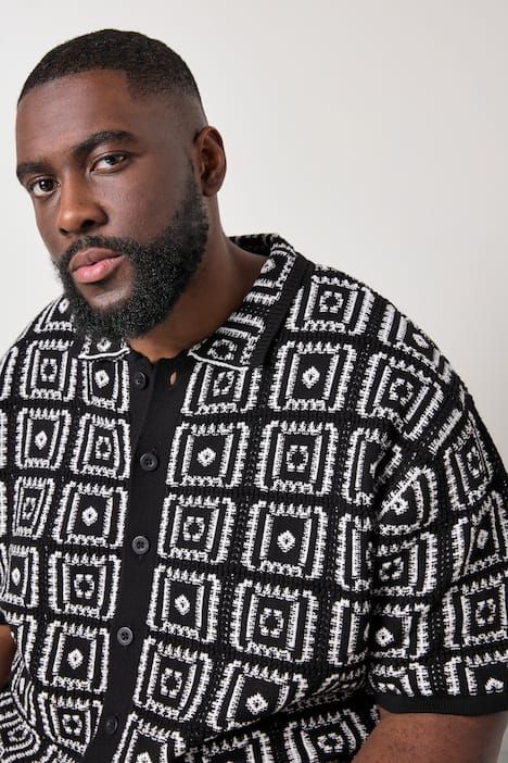 Chemise en maille STHUGE, finition FLEXLASTIC®. Manches courtes et col kent – jusqu'au 8 XL