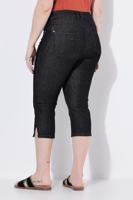 Corsaire en jean Sarah, denim extensible et jambe étroite