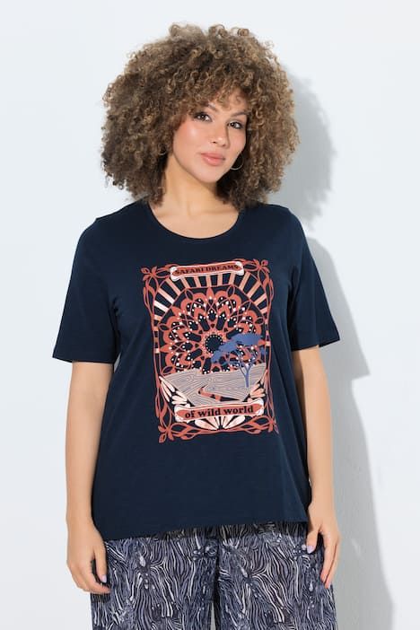 T-shirt motif imprimé, coupe Classic Fit, décolleté rond et manches courtes